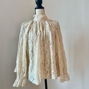 Mille Ruffled Lace Blouse